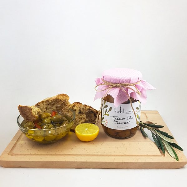 Σπιτικές Ελιές Πράσινες Τσακιστές 1 kgr